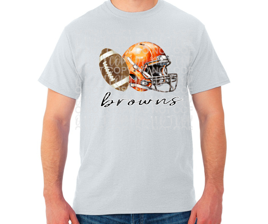Ogemaw Browns 2025 Football Helmet Cursive Cotton/Poly Blend Top Options