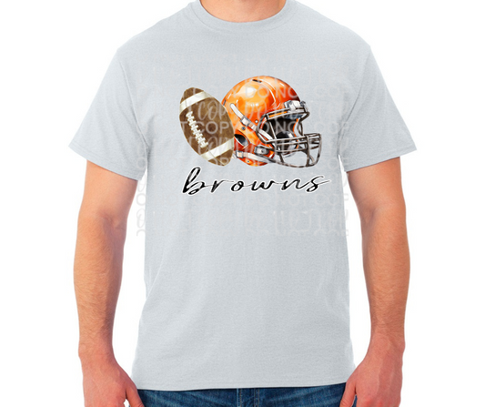 Ogemaw Browns 2025 Football Helmet Cursive Cotton/Poly Blend Top Options