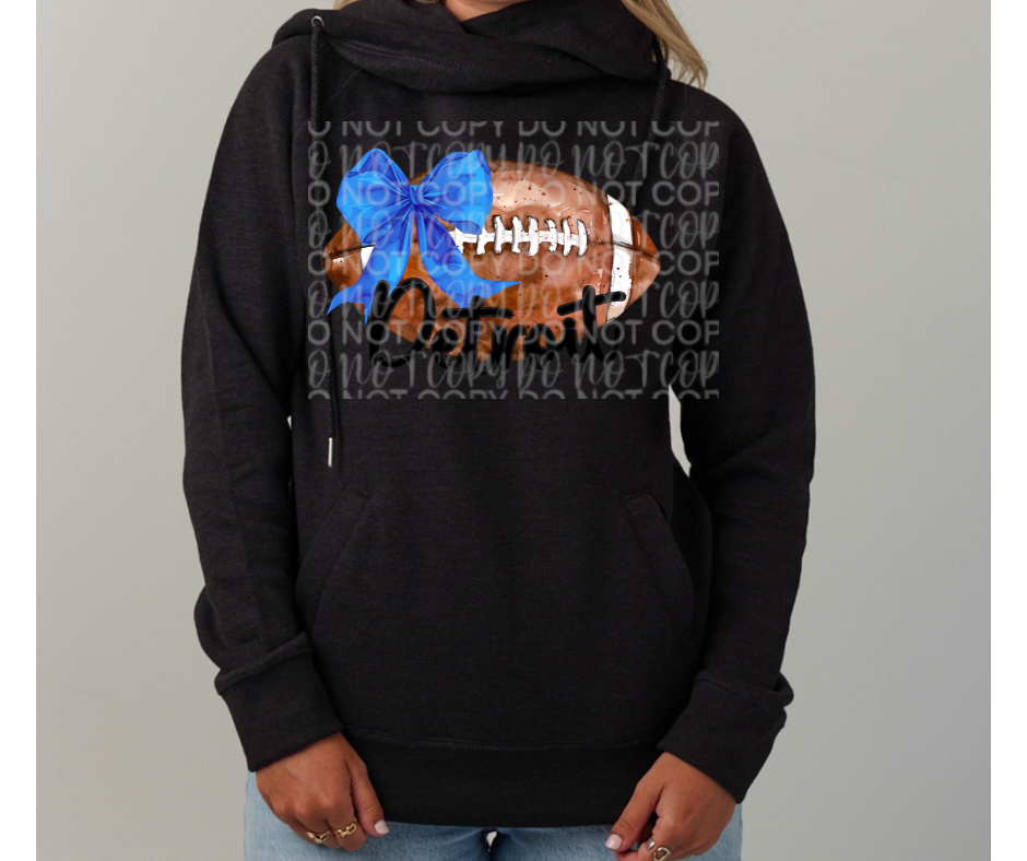 Lions Football Bow Cowl Neck Top Options One Pride