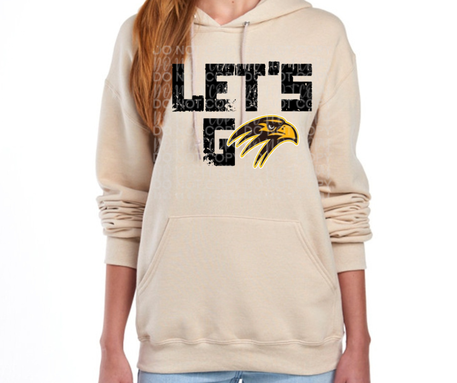 Ogemaw Falcons 2025 Lets Go Falcon logo Cotton/Poly Blend Top Options