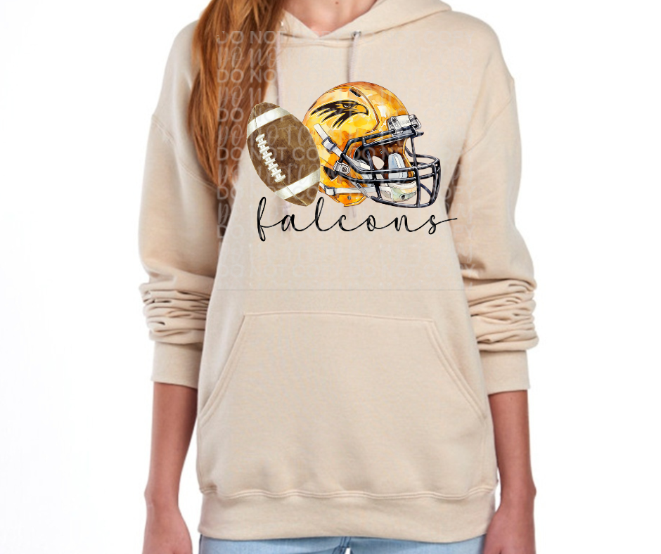 Ogemaw Falcon Football Vintage Helmet Football Falcon Sports Cotton/Poly Blend Top Options