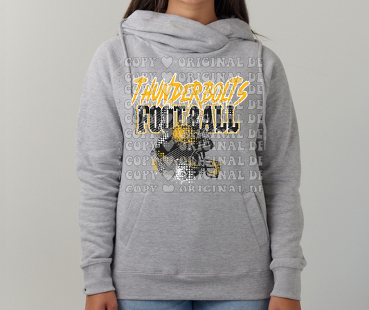 Thunderbolts Grunge Football Cowl Neck Top Options Mio Thunderbolts 2025