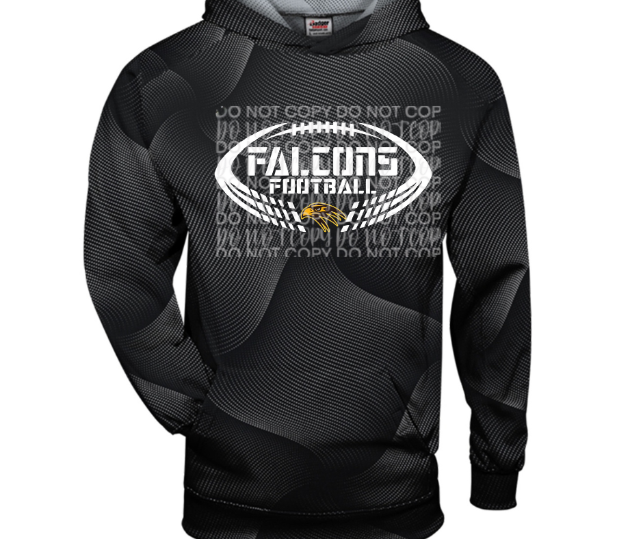 Falcon Football Split ball Specialty Name Brand Hoodie Options