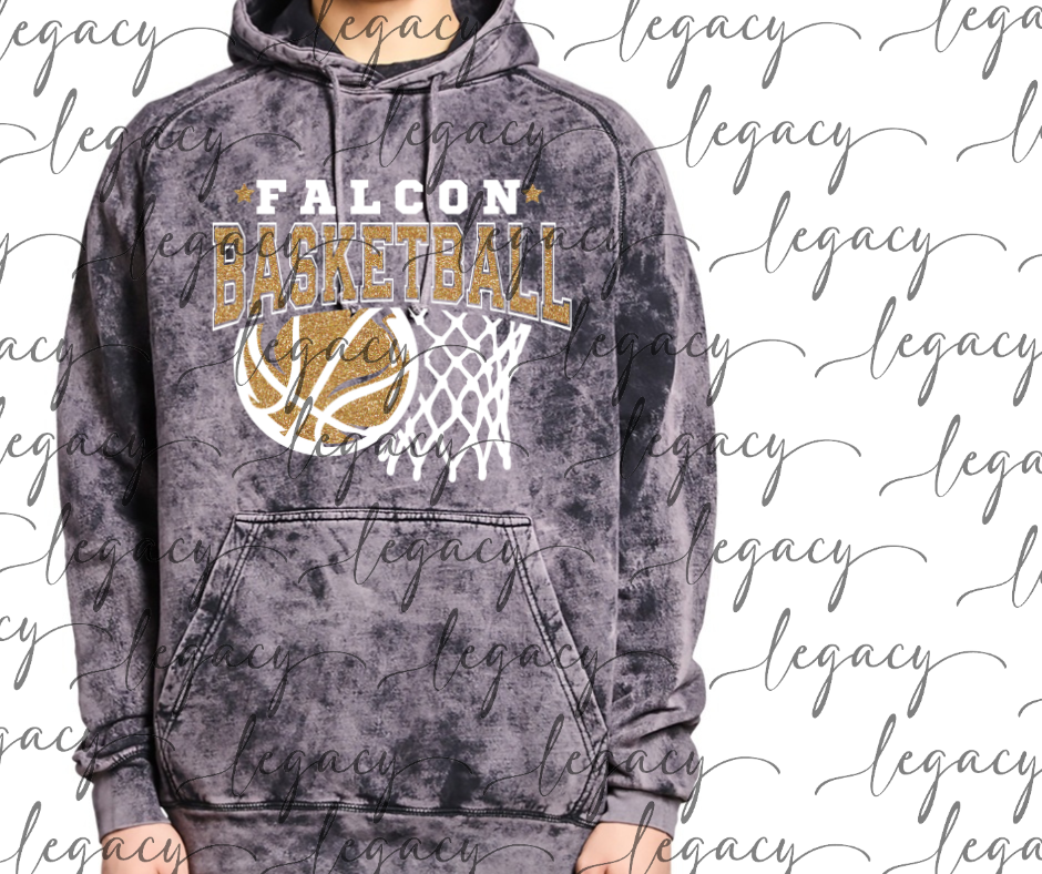 Falcon Basketball Faux Glitter Net Cloud Hoodie Falcon Basketball 2025