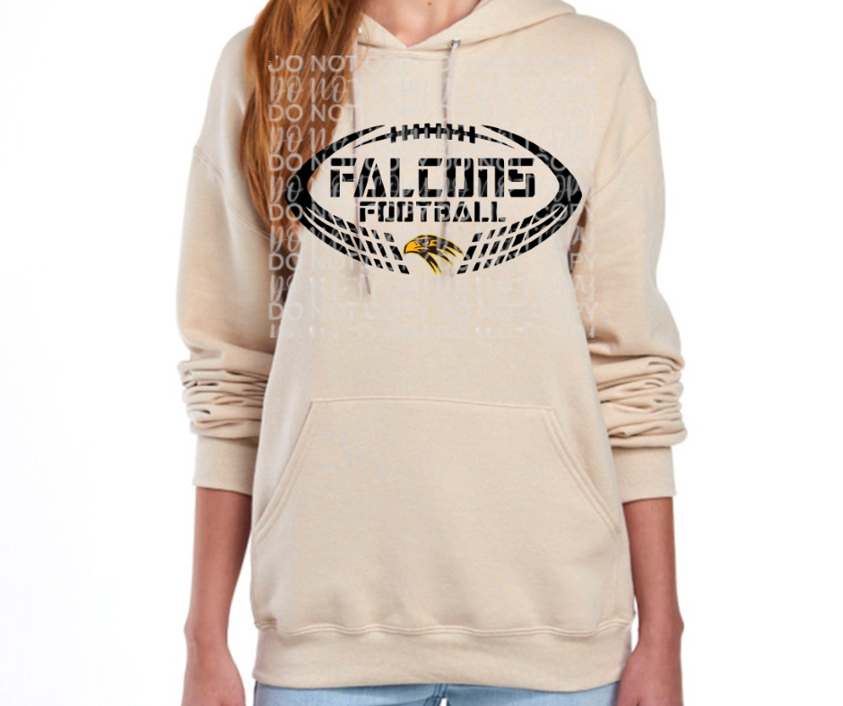 Ogemaw Falcons Falcon Football Cotton/Poly Blend Top Options