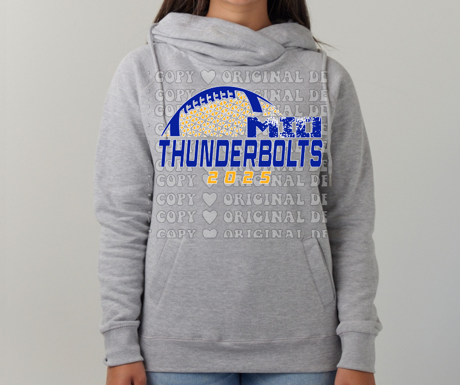 Thunderbolts Football detail Cowl Neck Top Options Mio Thunderbolts 2025