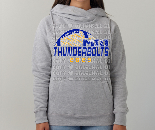 Thunderbolts Football detail Cowl Neck Top Options Mio Thunderbolts 2025