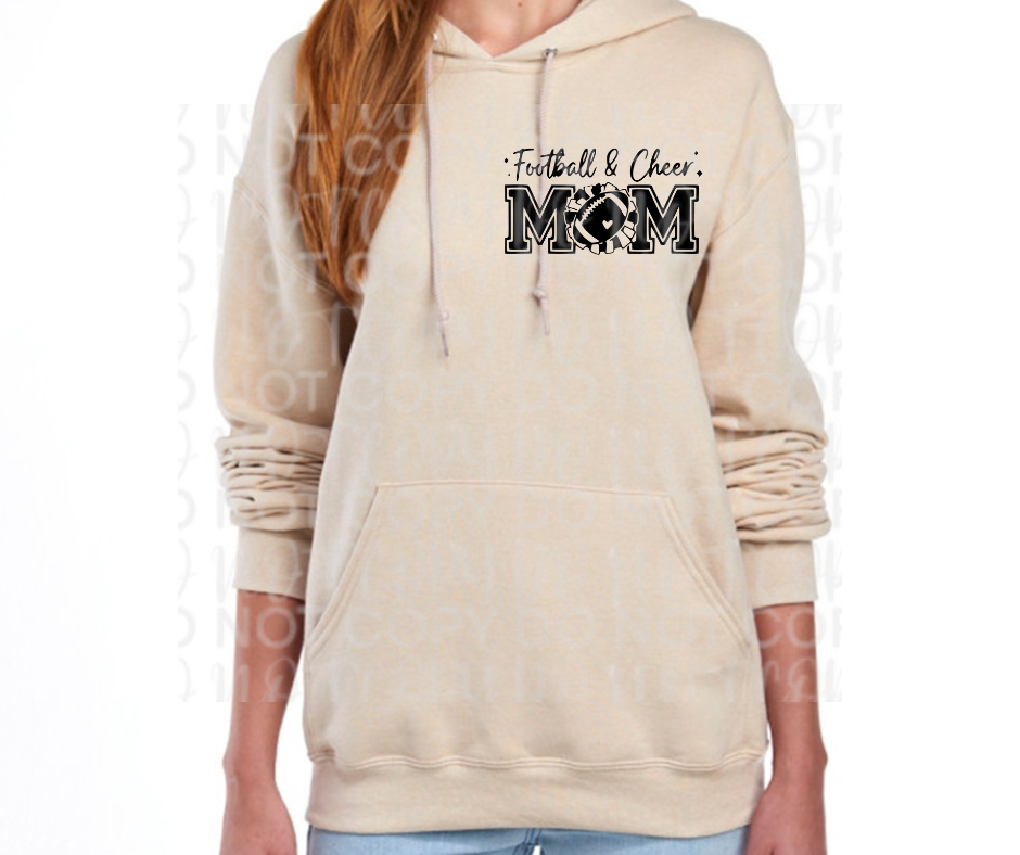 Football Cheer Mom of both Custom Last Name Cotton/Poly Blend Top Options Ogemaw Browns 2025 Falcon Football