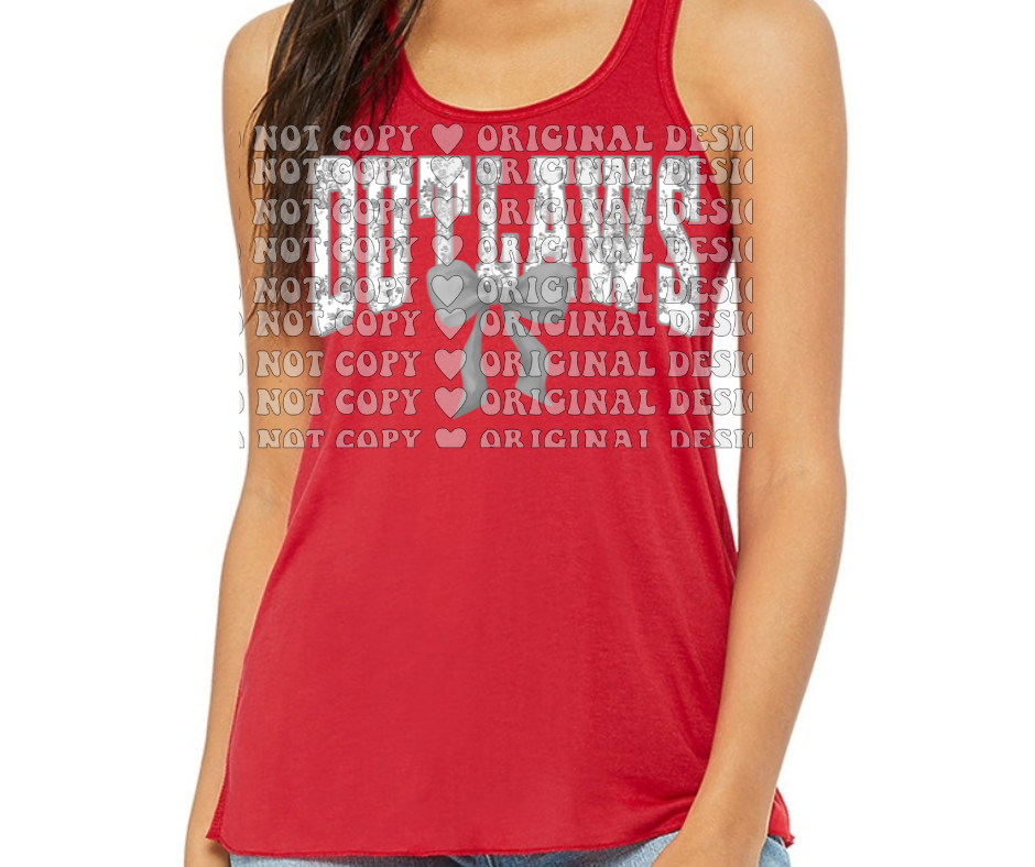 Ogemaw Outlaws 2025 Softball Red Black Gray Tank Top Options Floral Outlaws Bow