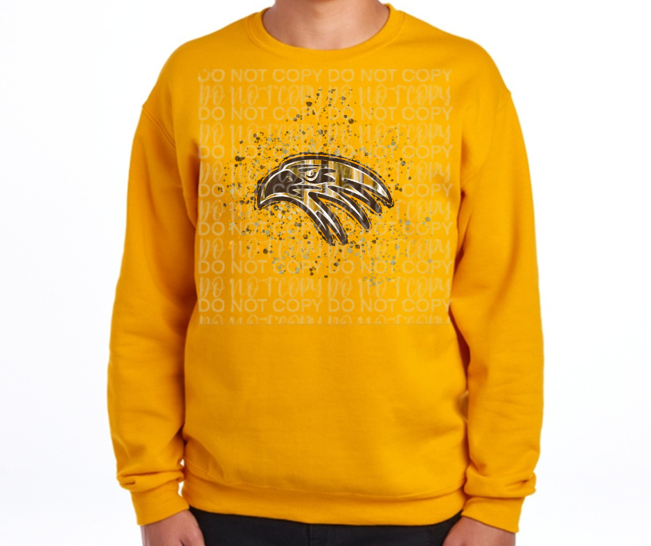 Ogemaw Falcons 2025 Paint Splatter Falcon Cotton/Poly Blend Top Options