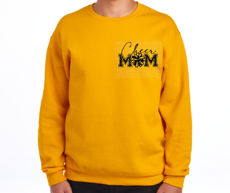 Cheer Mom Custom Last Name Cotton/Poly Blend Top Options Ogemaw Browns 2025 Falcon Football