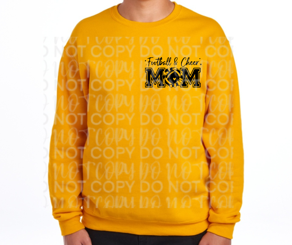 Football Cheer Mom of both Custom Last Name Cotton/Poly Blend Top Options Ogemaw Browns 2025 Falcon Football