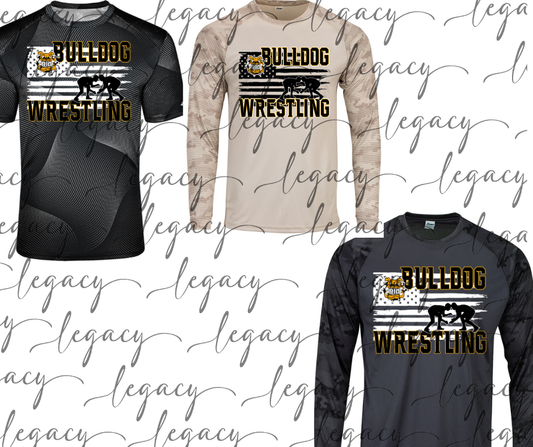 Ogemaw Bulldog Wrestling Flag Performance Dri Fit Top Options Bulldogs 2025