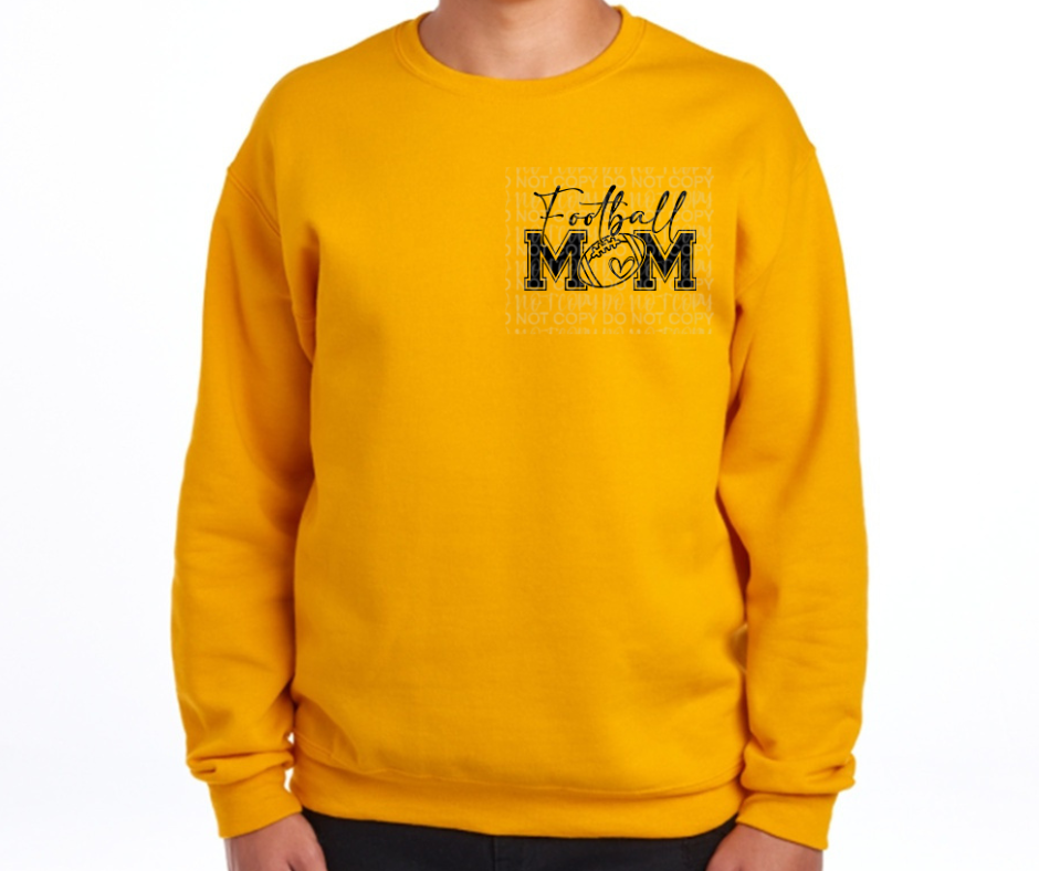 Football Mom Custom Last Name Cotton/Poly Blend Top Options Ogemaw Browns 2025 Falcon Football