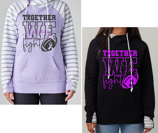 Purple Game Falcon Football Together We Fight Double Hood Top Options