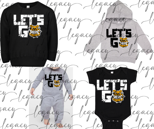 Let's Go Bulldog Pride Toddler & Infant apparel Options Bulldogs 2025