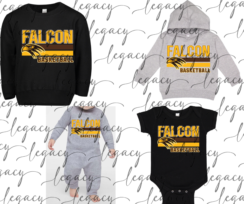 Falcons Basketball Stripes Toddler & Infant apparel Options Falcon Basketball 2025
