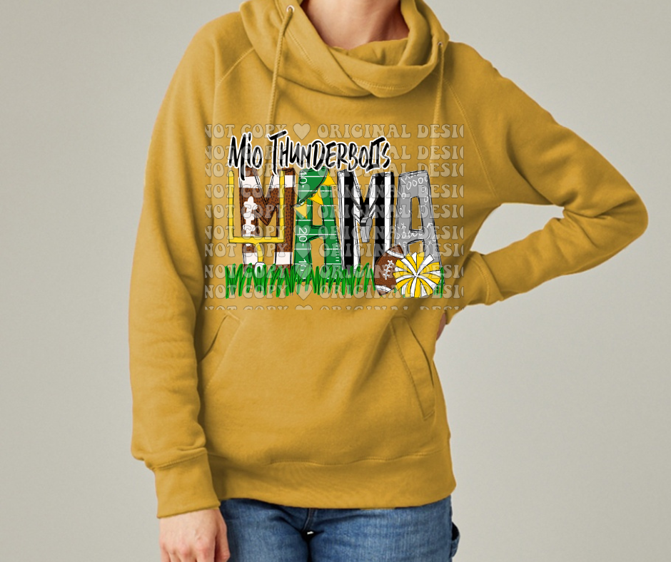 Thunderbolts Mama with optional sleeve detail Cowl Neck Top Options Mio Thunderbolts 2025
