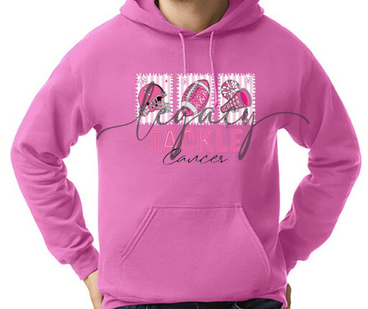 Tackle Cancer Cheer Football PINK Cotton/Poly Blend Top Options Pink Out Football 2025 Ogemaw Browns Falcon Football
