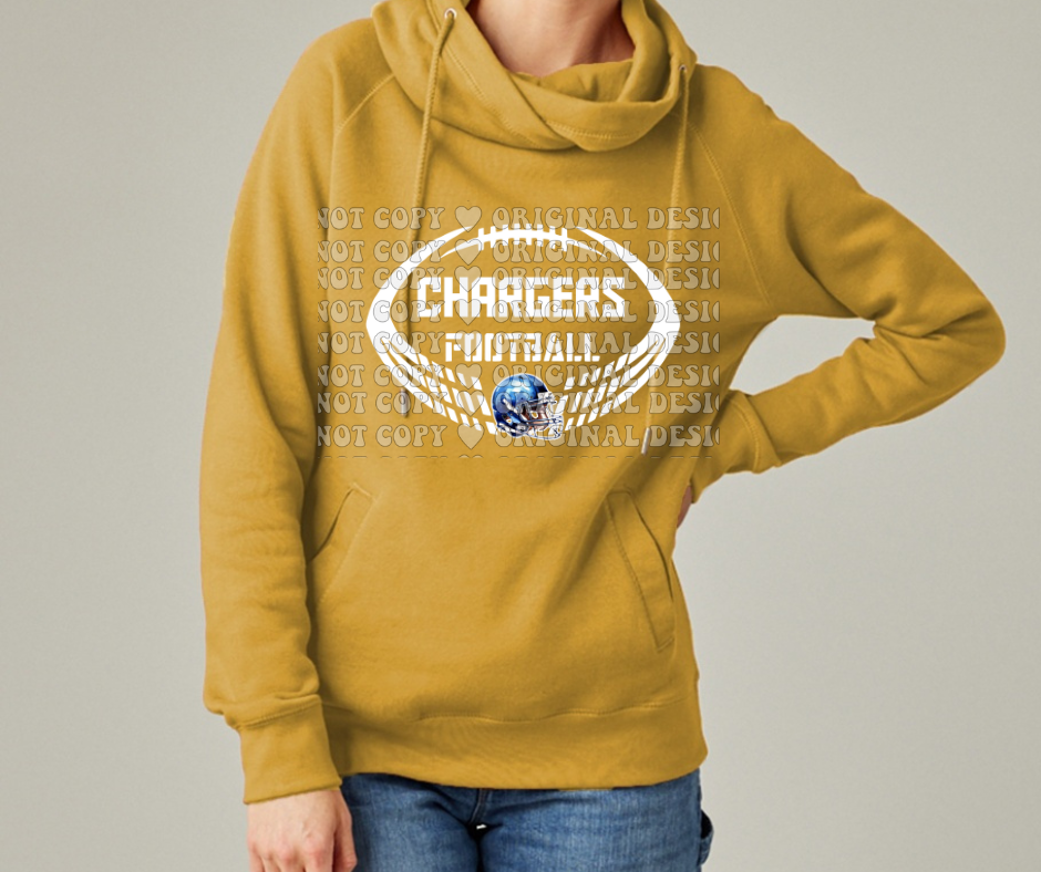 Chargers Football Cowl Neck Top Options Mio Chargers 2025