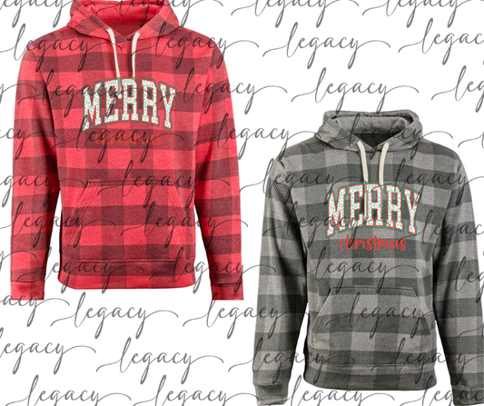 Merry Christmas leo Plaid Hoodie Options Holiday Magic