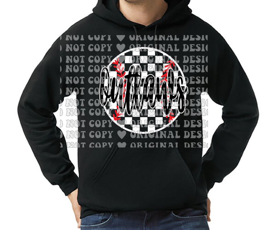 Ogemaw Outlaws 2025 Softball Red Black Gray Top Options Checkered Softball