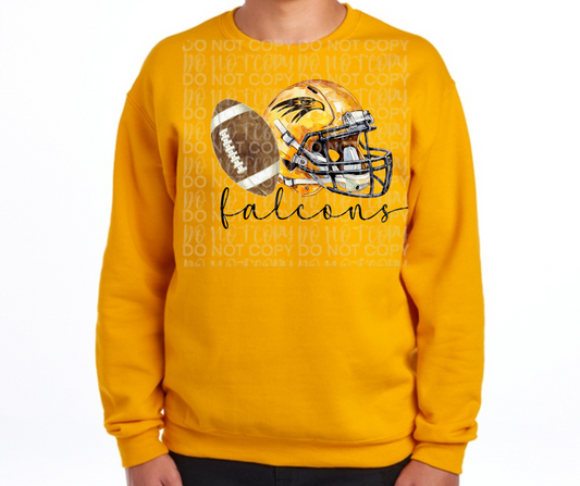 Ogemaw Falcon Football Vintage Helmet Football Falcon Sports Cotton/Poly Blend Top Options