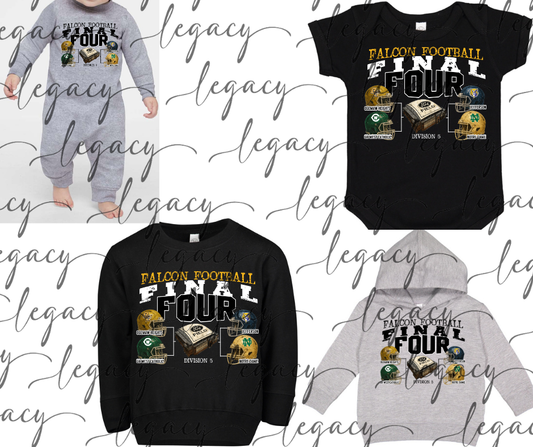 FINAL FOUR Falcon Football 2025 Toddler & Infant apparel Options