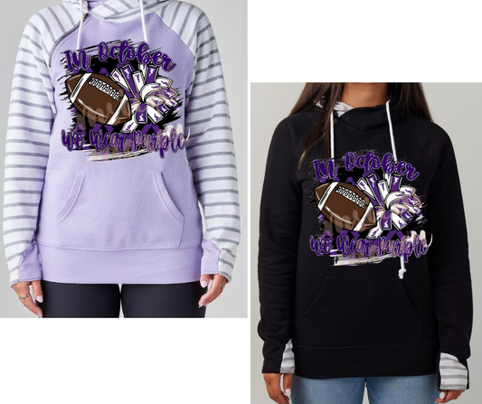 Purple Game Falcon Football In October We Wear Purple Double Hood Top Options