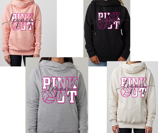 Pink Out Volleyball Cowl Neck Top Options Falcon Pink Out