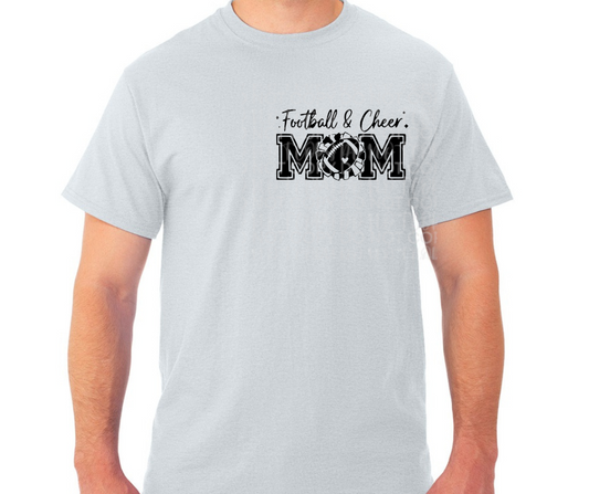 Football Cheer Mom of both Custom Last Name Cotton/Poly Blend Top Options Ogemaw Browns 2025 Falcon Football
