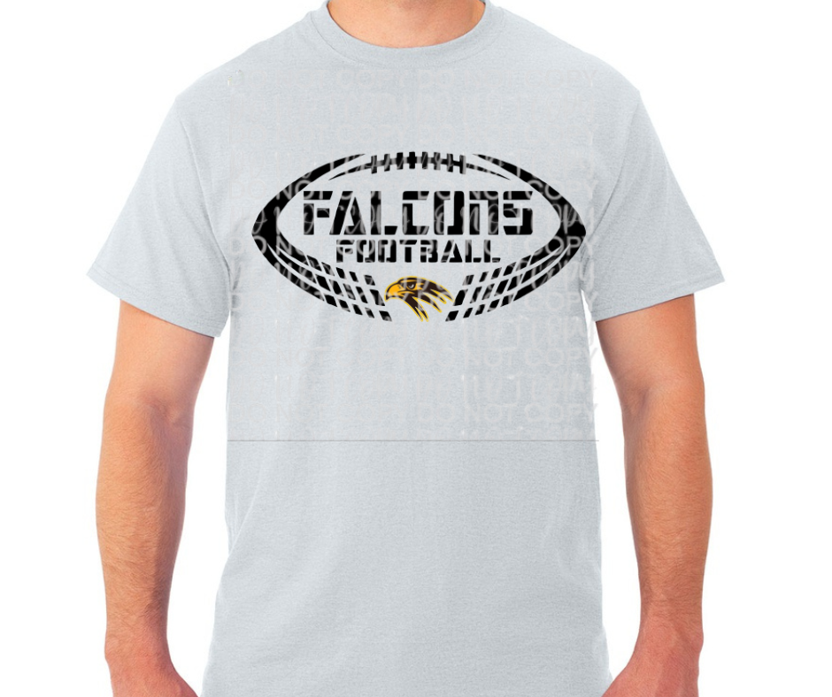 Ogemaw Falcons Falcon Football Cotton/Poly Blend Top Options