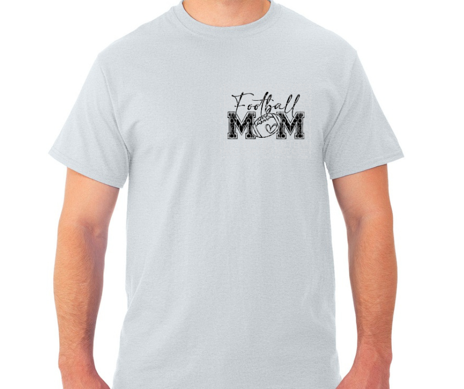 Football Mom Custom Last Name Cotton/Poly Blend Top Options Ogemaw Browns 2025 Falcon Football