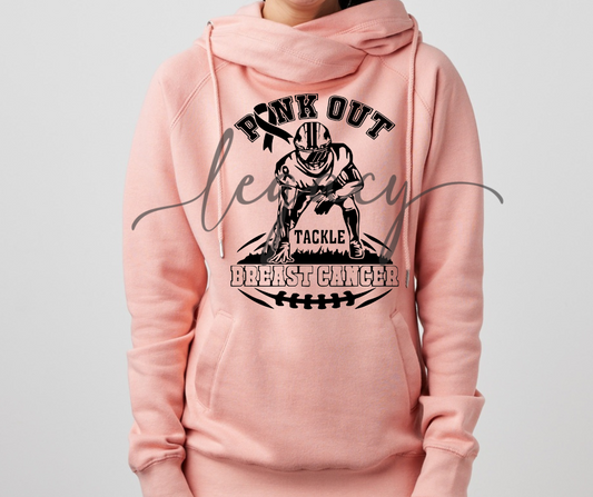 Pink Out Football Player Cowl Neck Top Options Falcon Pink Out Football Ogemaw Browns 2025