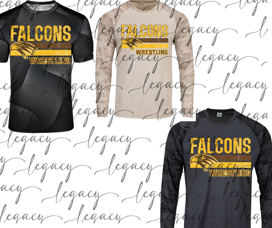 Falcons Wrestling Distressed Stripes Performance Dri Fit Top Options Falcon Wrestling 2025