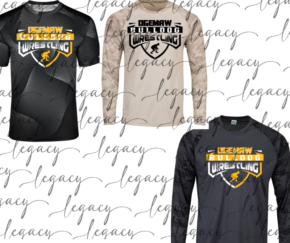 Ogemaw Bulldog Wrestling Wrestler Performance Dri Fit Top Options Bulldogs 2025
