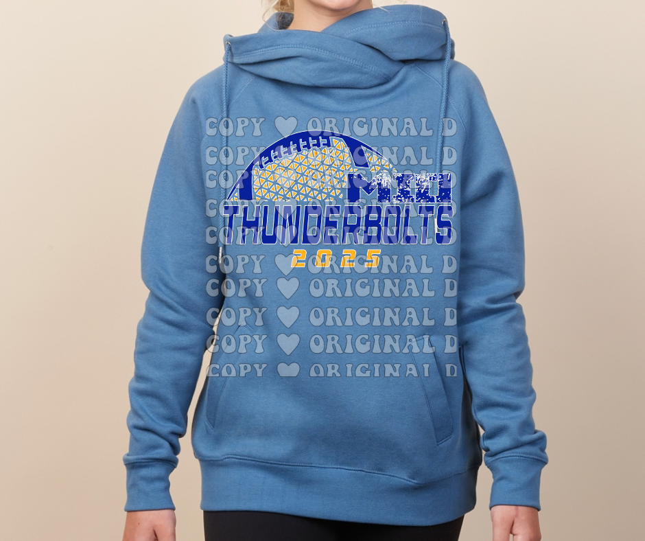Thunderbolts Football detail Cowl Neck Top Options Mio Thunderbolts 2025