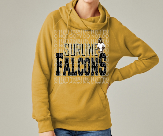 Ogemaw Falcons 2025 Surline Falcons Cowl Neck Top Options