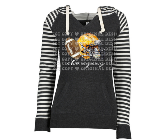 Chargers Vintage Football Helmet Striped Sleeves Hoodie Top Options Mio Chargers 2025