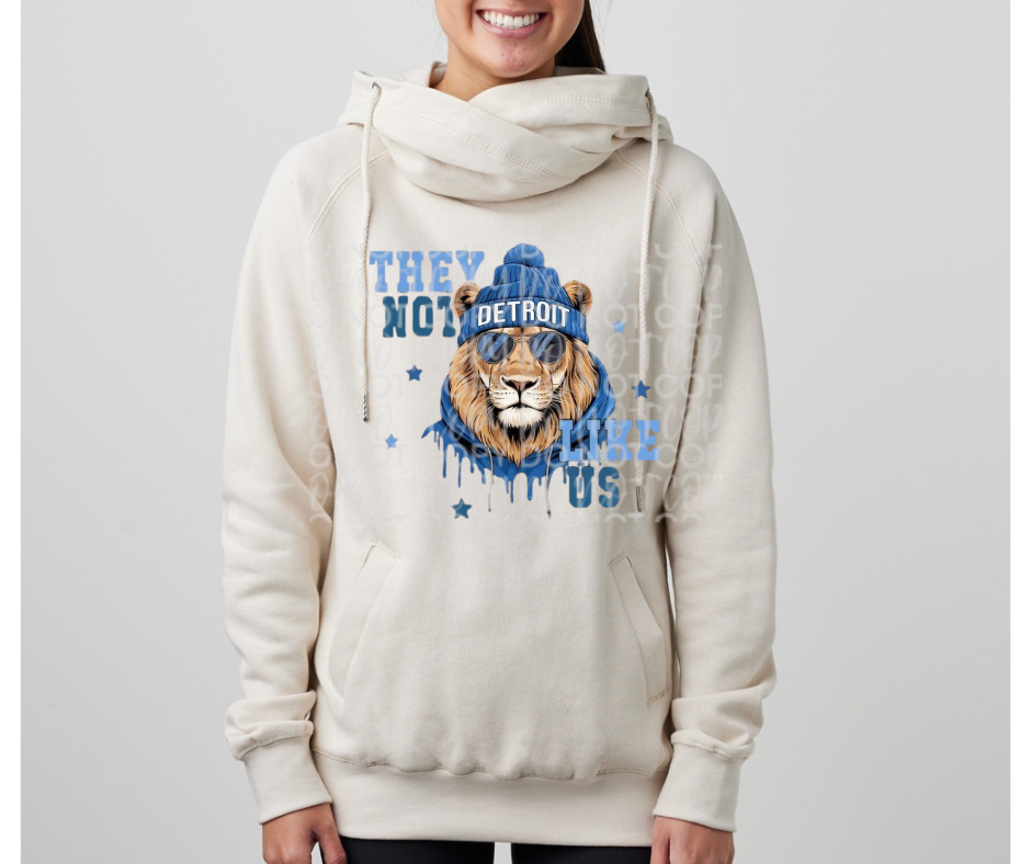 Lions Football They Not Like Us Cowl Neck Top Options One Pride