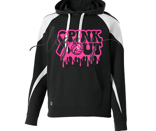 PINK OUT Volleyball Drip Specialty Hoodies
