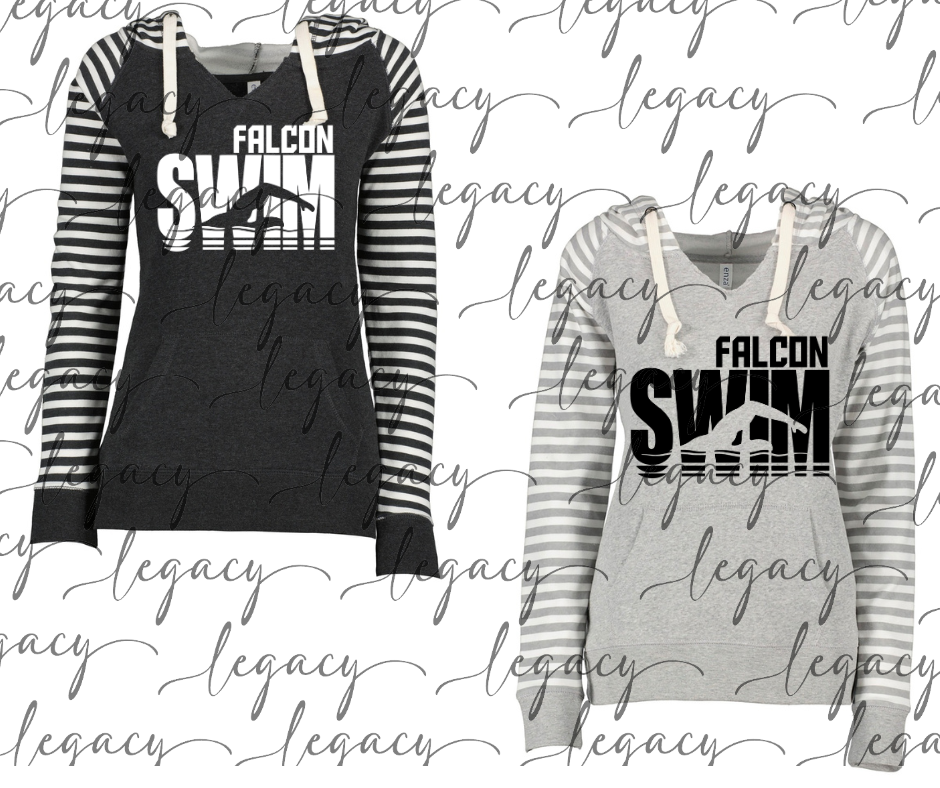 Falcon Swim 2025 Striped Sleeves Hoodie Top Options
