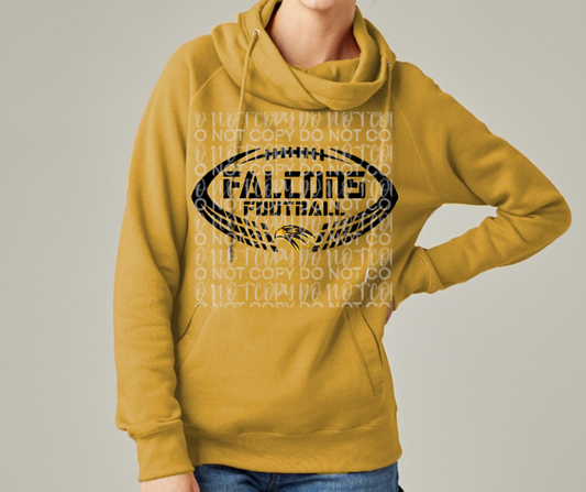 Ogemaw Falcons Falcon Football Cowl Neck Top Options