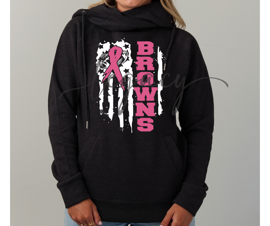 Pink Out Football Flag Cowl Neck Top Options Falcon Pink Out Football Ogemaw Browns 2025