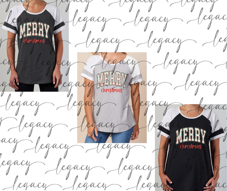 Merry Christmas leo Colorblock Women's Tee Multi Color Options Holiday Magic
