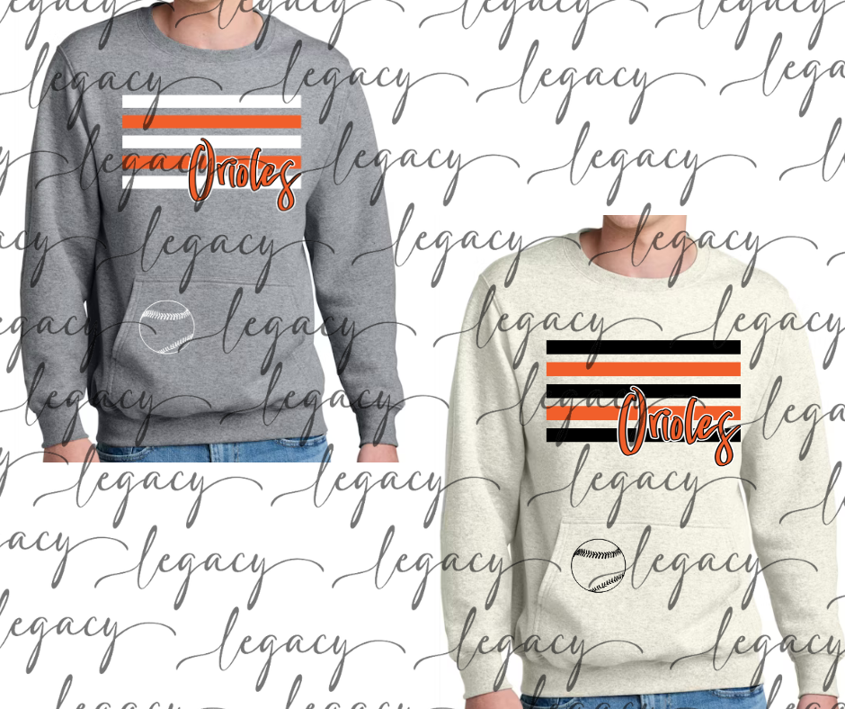 Pocket Detail Crewneck Multi Teams Schools Options Youth & Adult Top