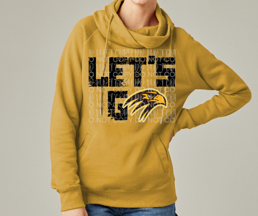 Ogemaw Falcons 2025 Lets Go Falcon logo Cowl Neck Top Options
