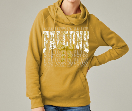 Ogemaw Falcons 2025 Falcons Floral Bow Cowl Neck Top Options