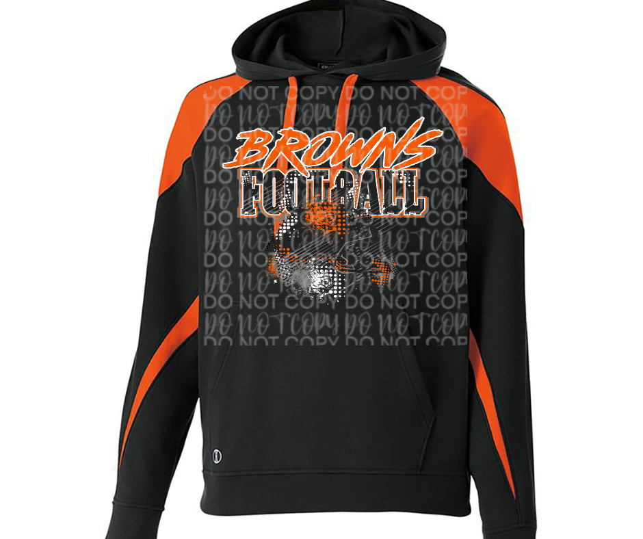 Ogemaw Browns 2025 Grunge Helmet Specialty Name Brand Hoodie Options