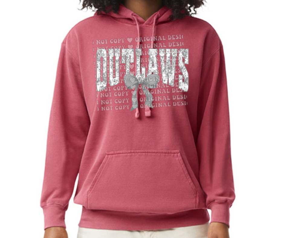 Ogemaw Outlaws 2025 Softball Vintage Comfort Color Top Options Floral Outlaws Bow